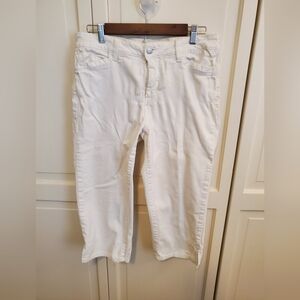 NYDJ Cropped White Jeans, Size 10